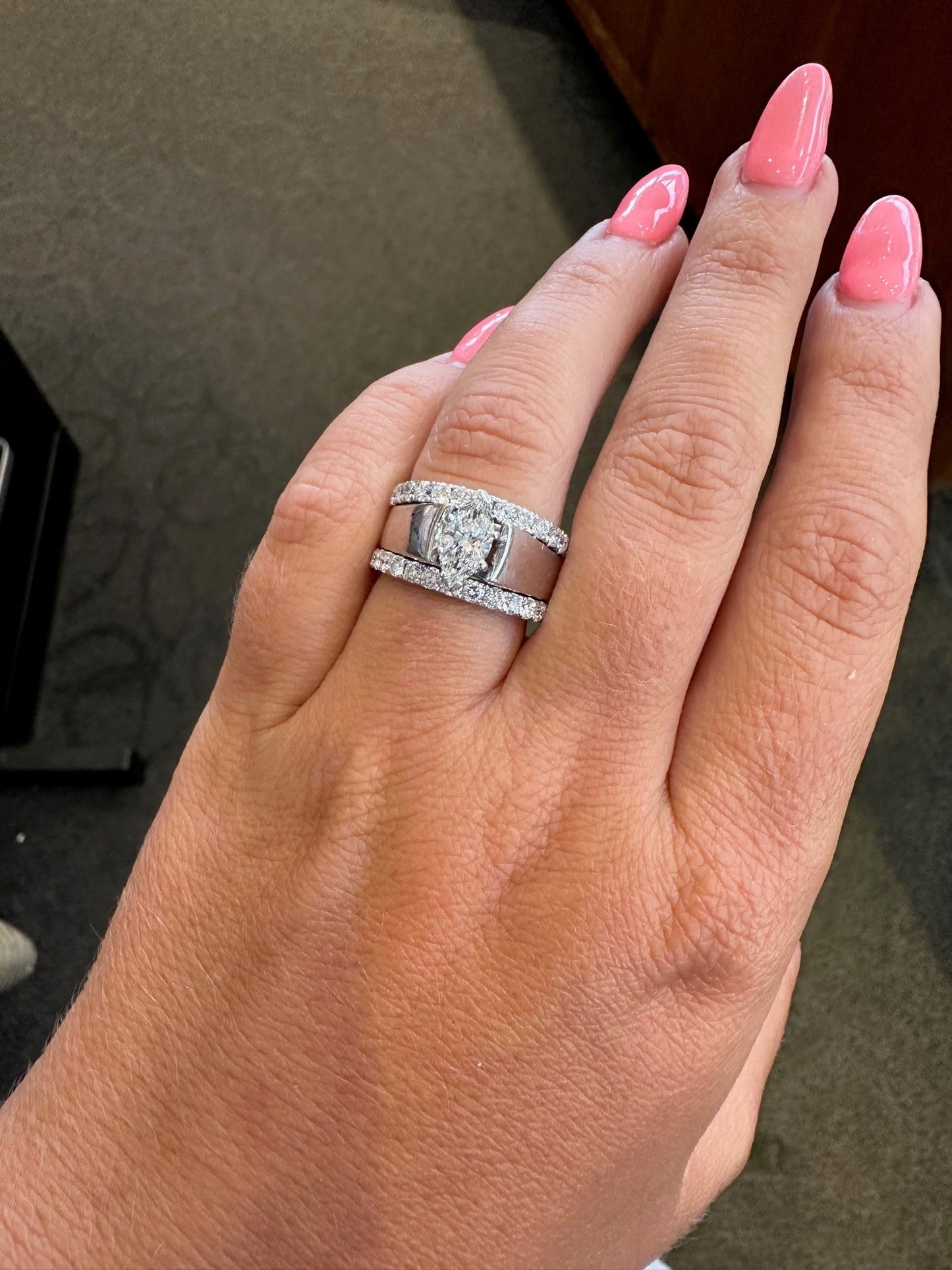 Marquise Cut Wide Wedding Set-Engagement Ring-Antique, Estate & Consignment-I don' know or see my size-hurdles-jewelry-boulder-colorado
