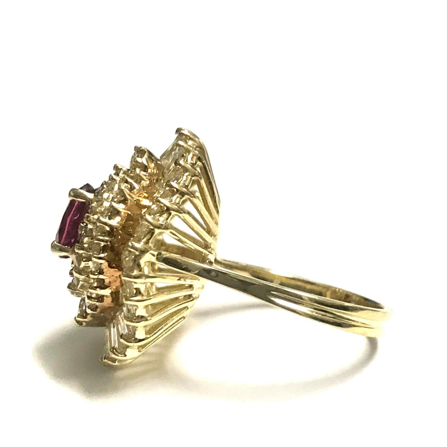 Oval Ruby & Diamond Ballerina Ring-Ring-Antique, Estate & Consignment-I don' know or see my size-hurdles-jewelry-boulder-colorado