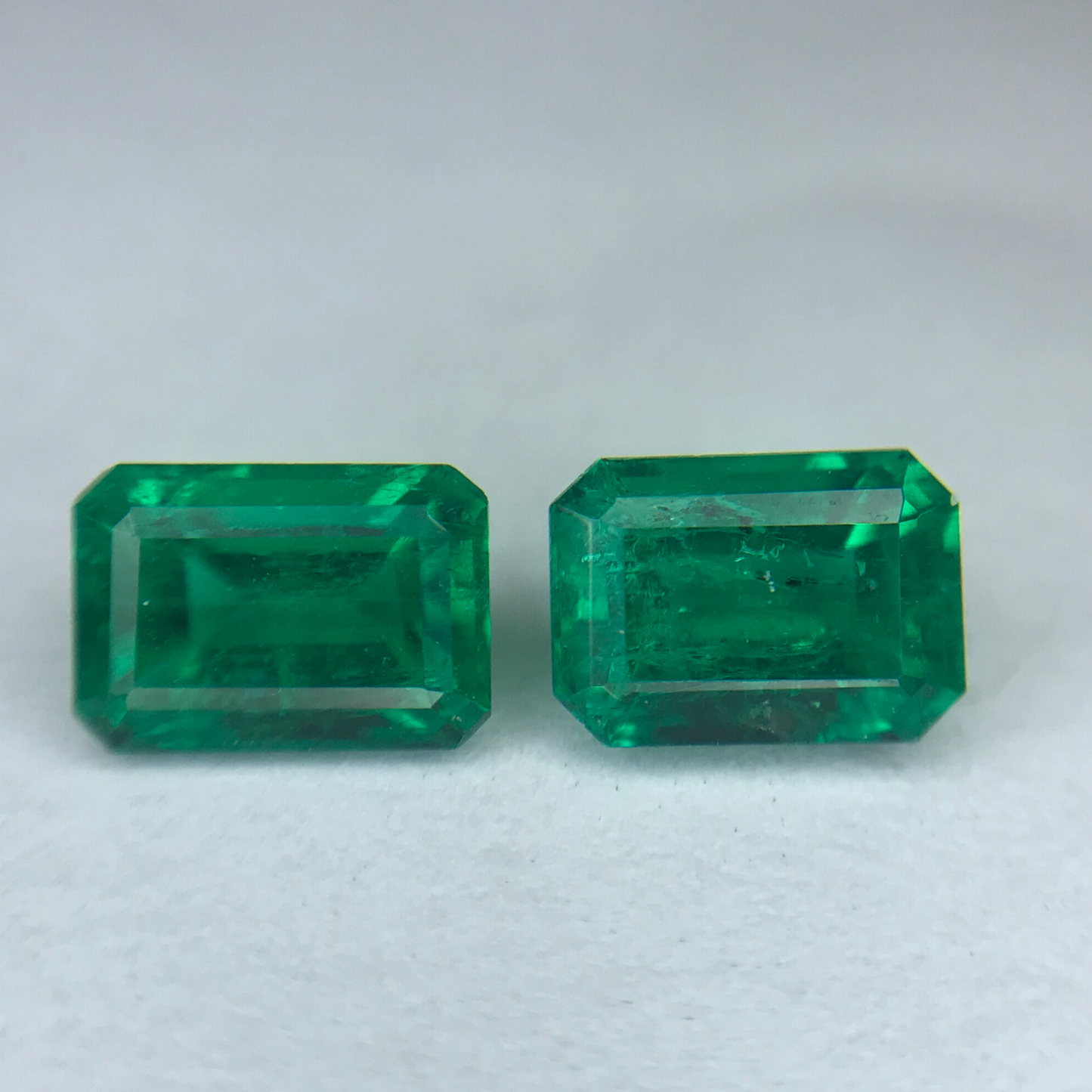 Pair Emerald Cut Emeralds with Total Weight of 1.36 Carats-Gemstone-Antique, Estate & Consignment-hurdles-jewelry-boulder-colorado