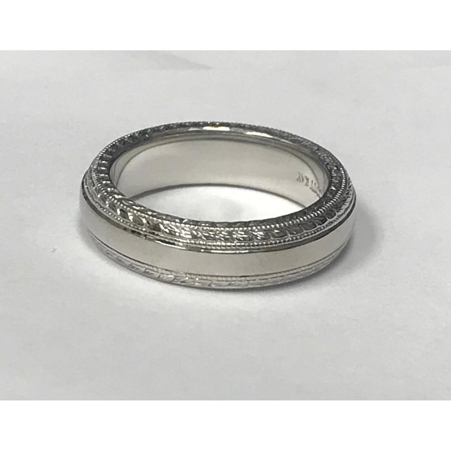 Palladium Engraved Wedding Band-Wedding Band-Antique, Estate & Consignment-I don' know or see my size-hurdles-jewelry-boulder-colorado