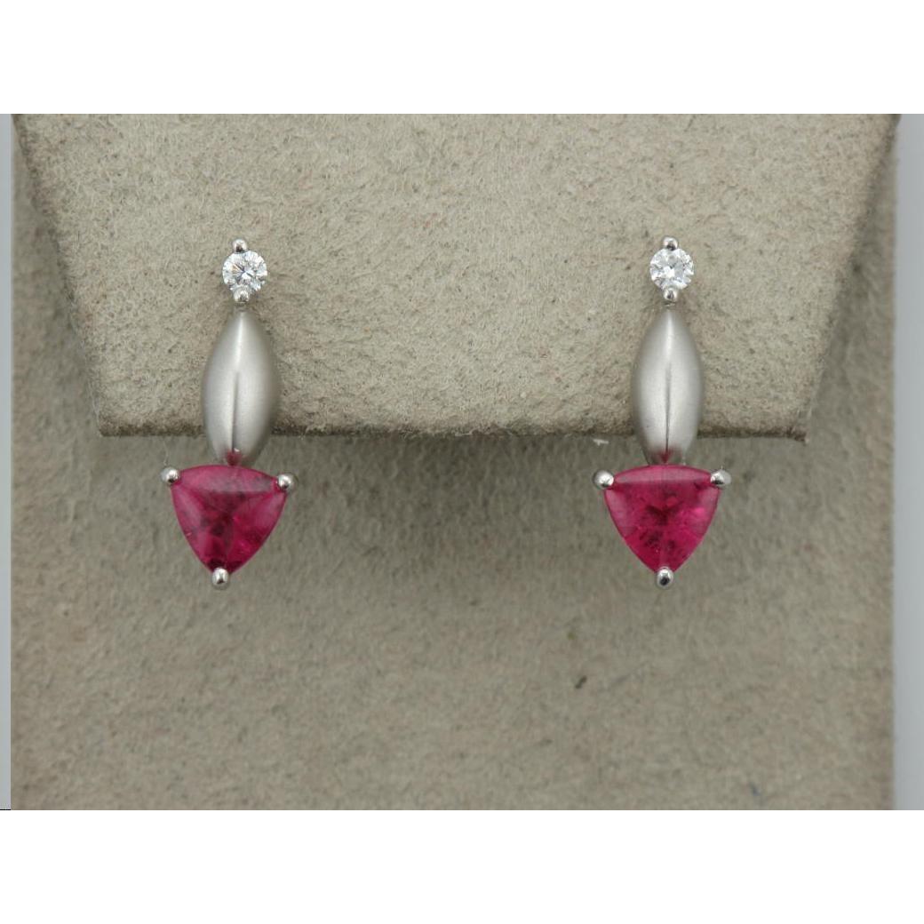 Paul Klecka Pink Tourmaline Earrings-Earrings-Antique, Estate & Consignment-hurdles-jewelry-boulder-colorado