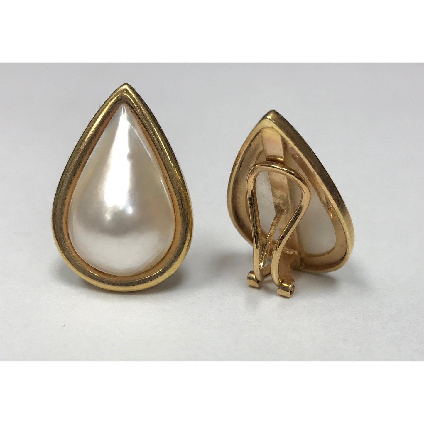 Pear Shape Pearl Earrings-Earrings-Antique, Estate & Consignment-hurdles-jewelry-boulder-colorado