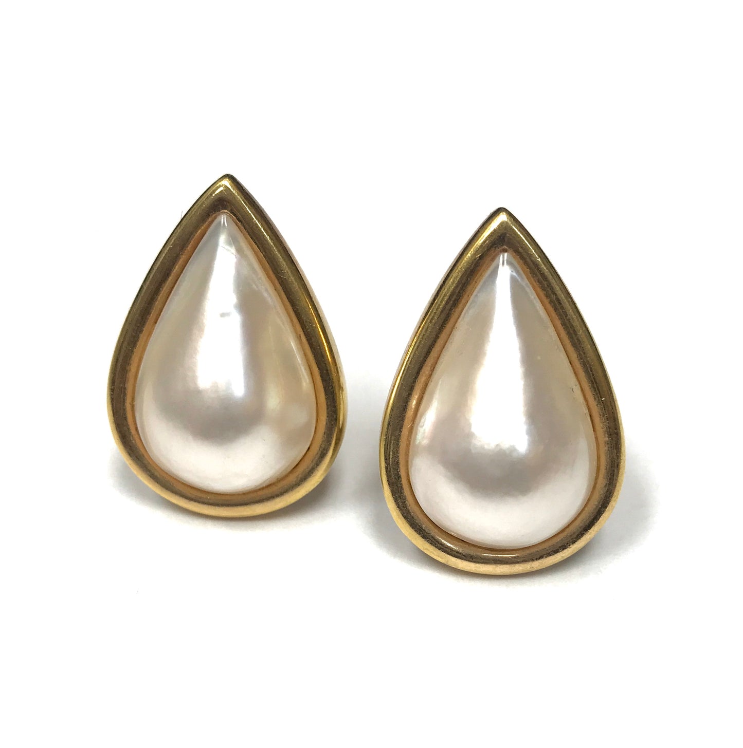 Pear Shape Pearl Earrings-Earrings-Antique, Estate & Consignment-hurdles-jewelry-boulder-colorado