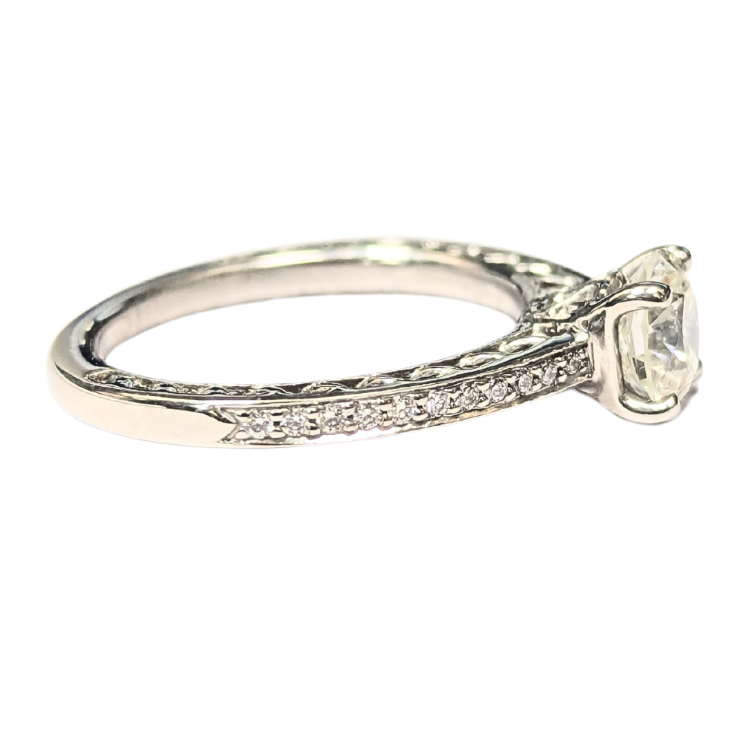 Platinum Ritani Diamond Engagement Ring-Engagement Ring-Antique, Estate & Consignment-I don' know or see my size-hurdles-jewelry-boulder-colorado