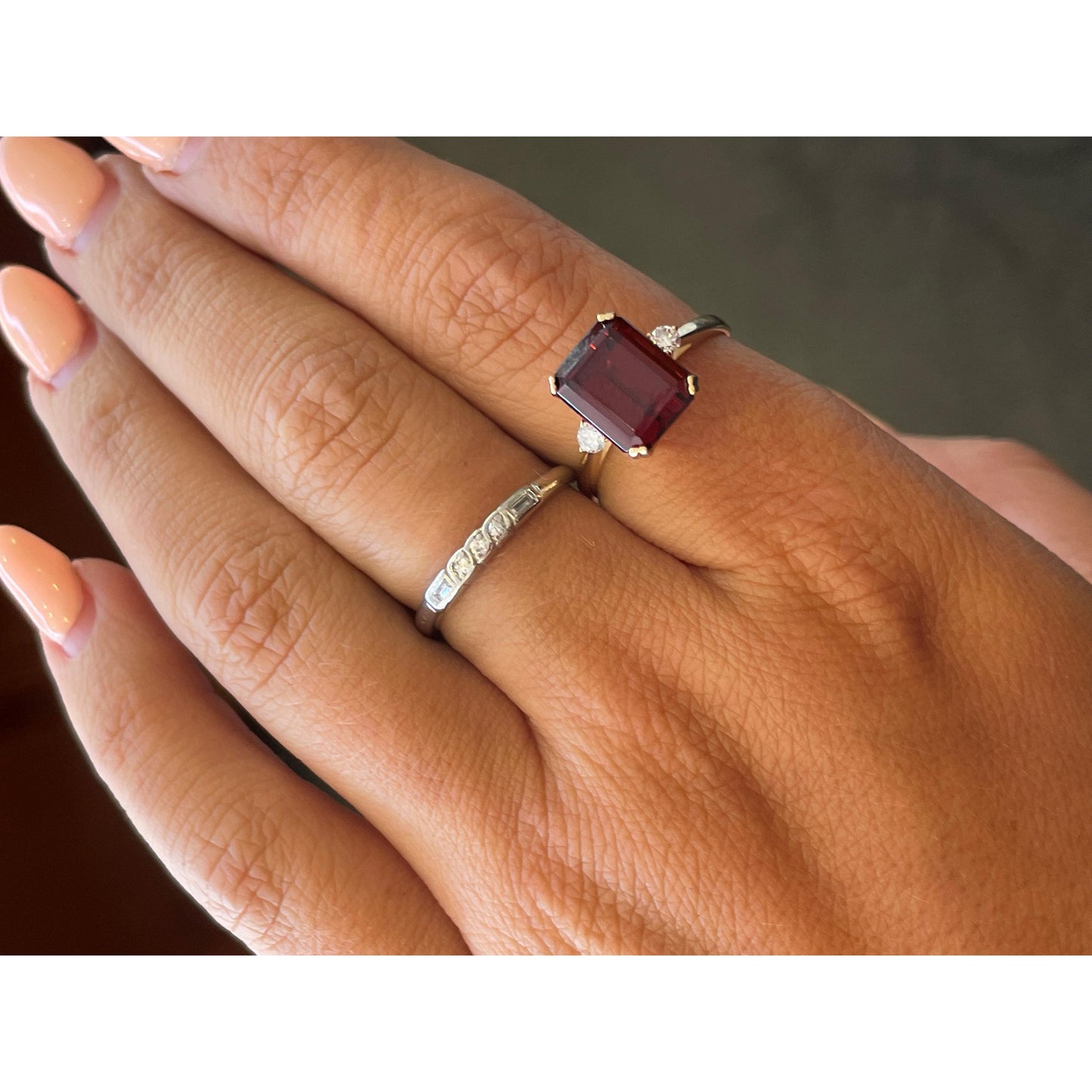 Platinum Round & Baguette Diamond Band-Wedding Band-Antique, Estate & Consignment-I don' know or see my size-hurdles-jewelry-boulder-colorado