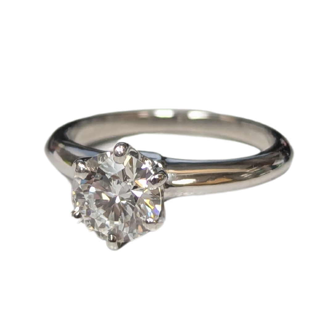 Platinum Tiffany & Co. 0.98 Carat Diamond Solitaire Engagement Ring-Engagement Ring-Antique, Estate & Consignment-I don' know or see my size-hurdles-jewelry-boulder-colorado