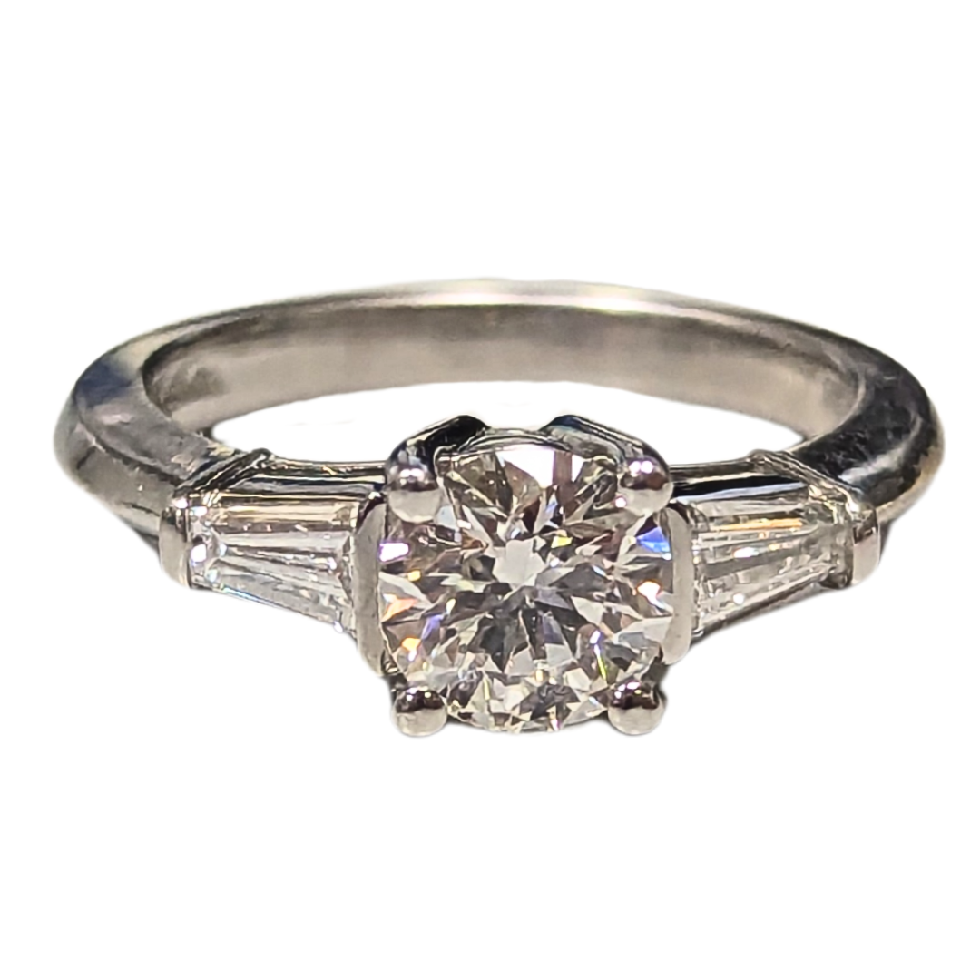 Platinum Tiffany & Co. Diamond Engagement Ring-Engagement Ring-Antique, Estate & Consignment-I don' know or see my size-hurdles-jewelry-boulder-colorado