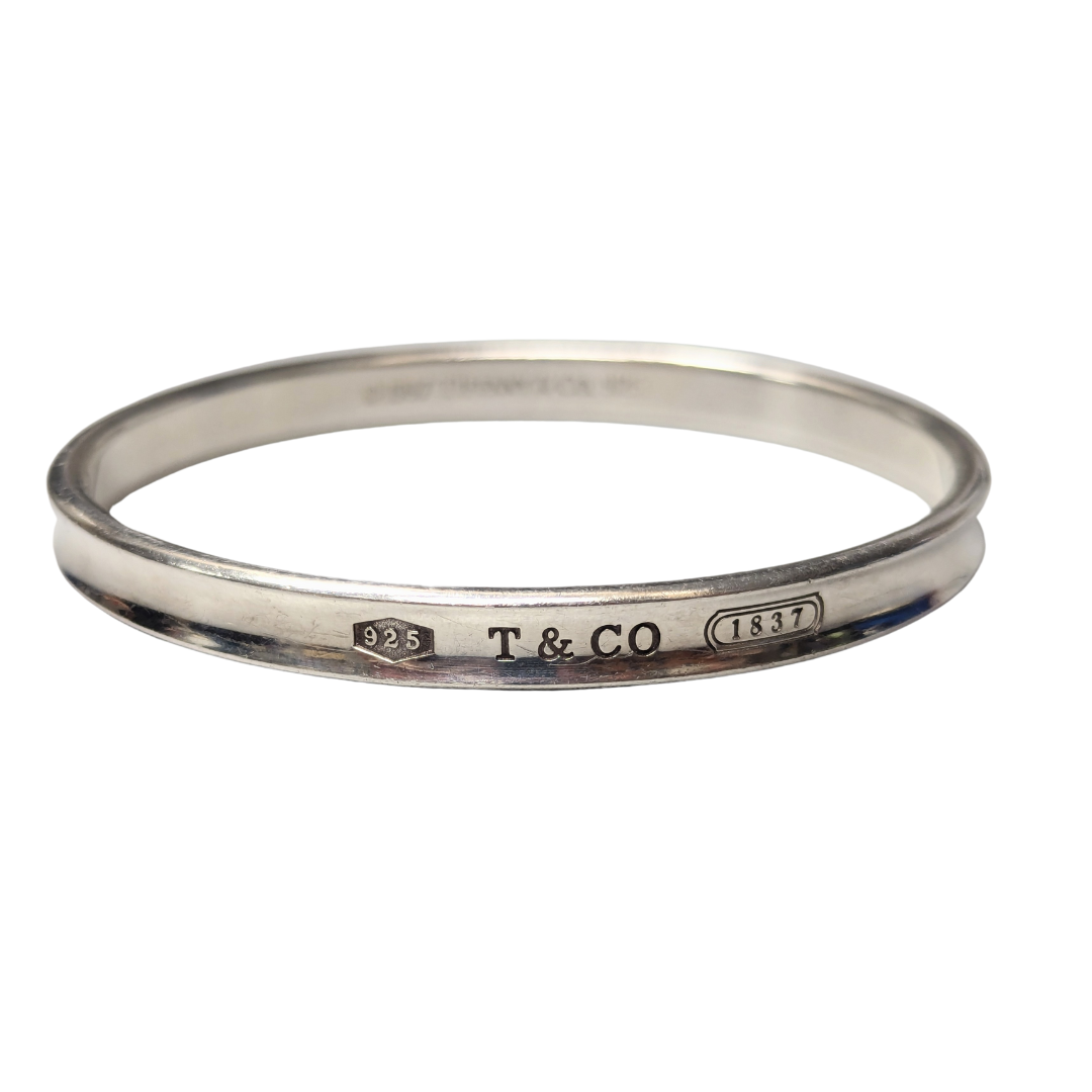 Pre-Owned Sterling Silver Tiffany Bangle Bracelet from the Tiffany 1837 collection-Bracelet-Antique, Estate & Consignment-hurdles-jewelry-boulder-colorado