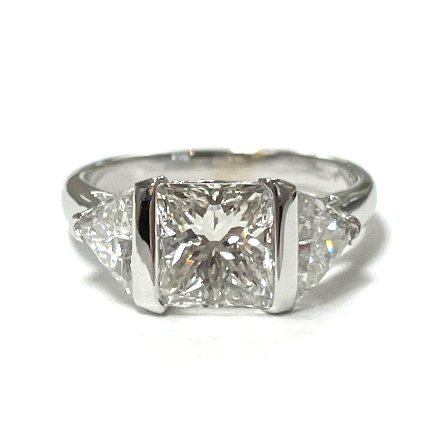Princess Cut Three Stone Ring-Engagement Ring-Antique, Estate & Consignment-I don' know or see my size-hurdles-jewelry-boulder-colorado