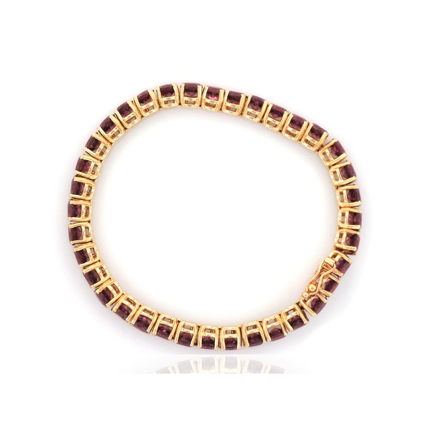 Rhodolite Garnet Bracelet-Bracelet-Antique, Estate & Consignment-hurdles-jewelry-boulder-colorado
