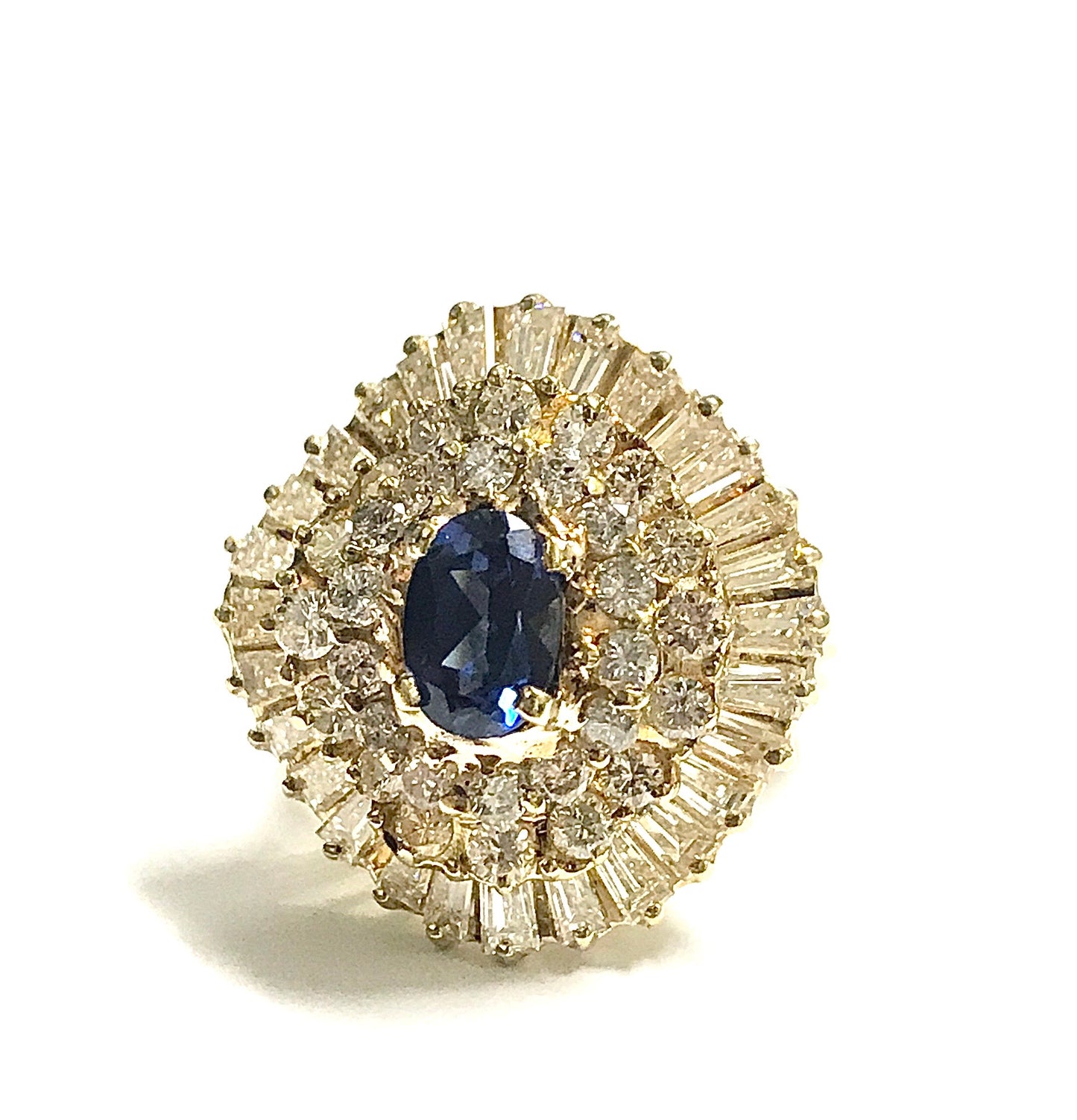 Sapphire & Diamond Ballerina Ring-Ring-Antique, Estate & Consignment-I don' know or see my size-hurdles-jewelry-boulder-colorado