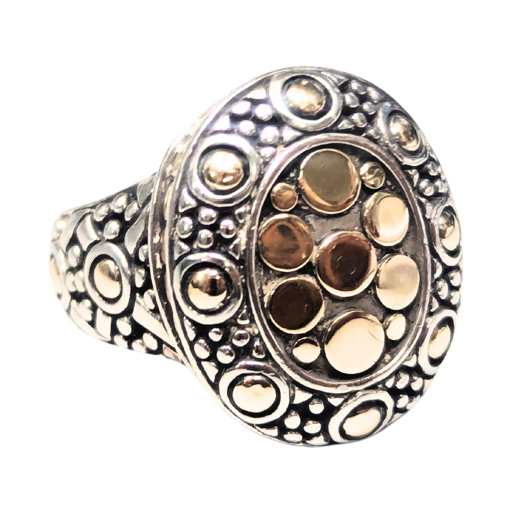 Sterling Silver and 18k Yellow Gold John Hardy Ring-Ring-Antique, Estate & Consignment-I don' know or see my size-hurdles-jewelry-boulder-colorado