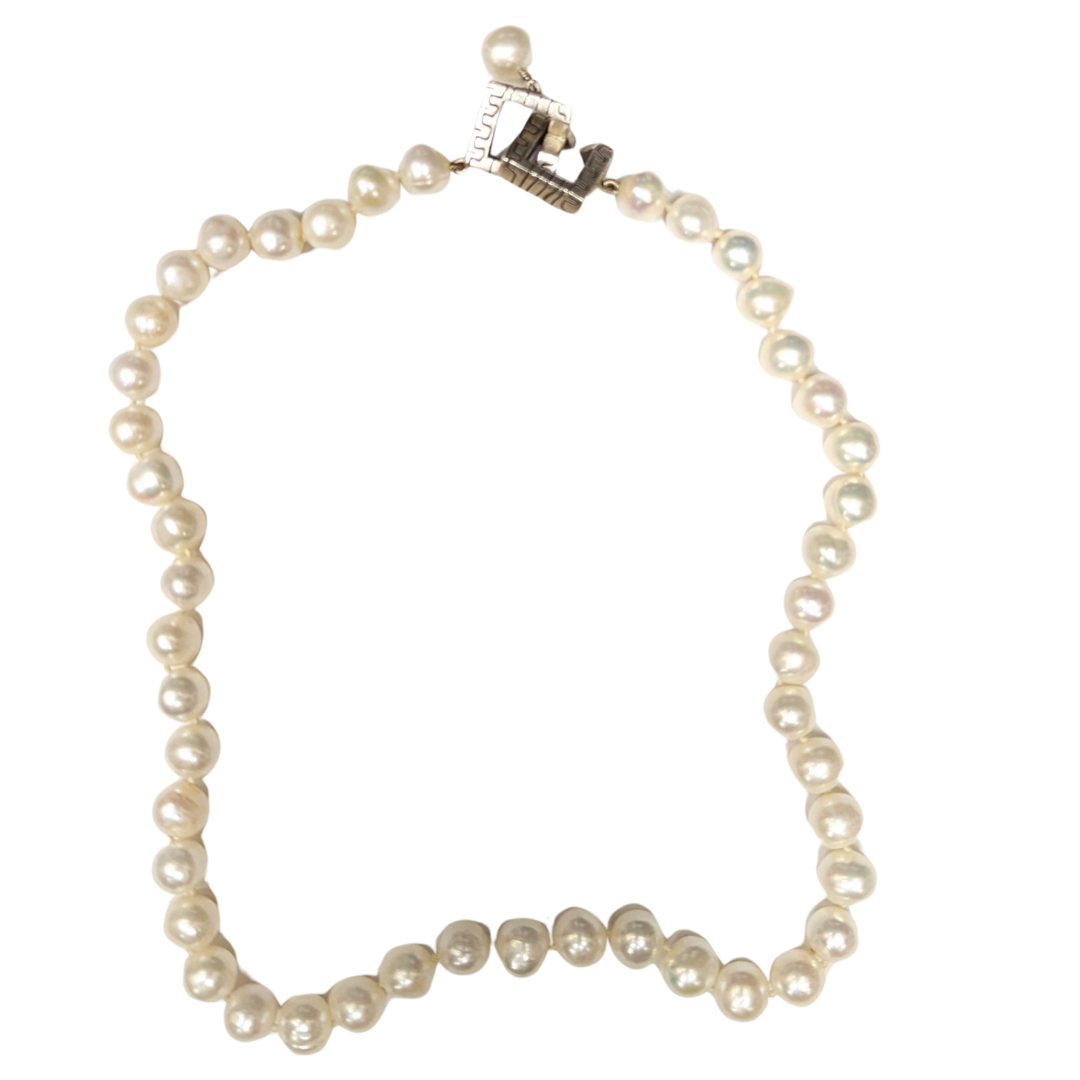 Sterling Silver Lisa Jenks Pearl Necklace-Necklace-Antique, Estate & Consignment-hurdles-jewelry-boulder-colorado