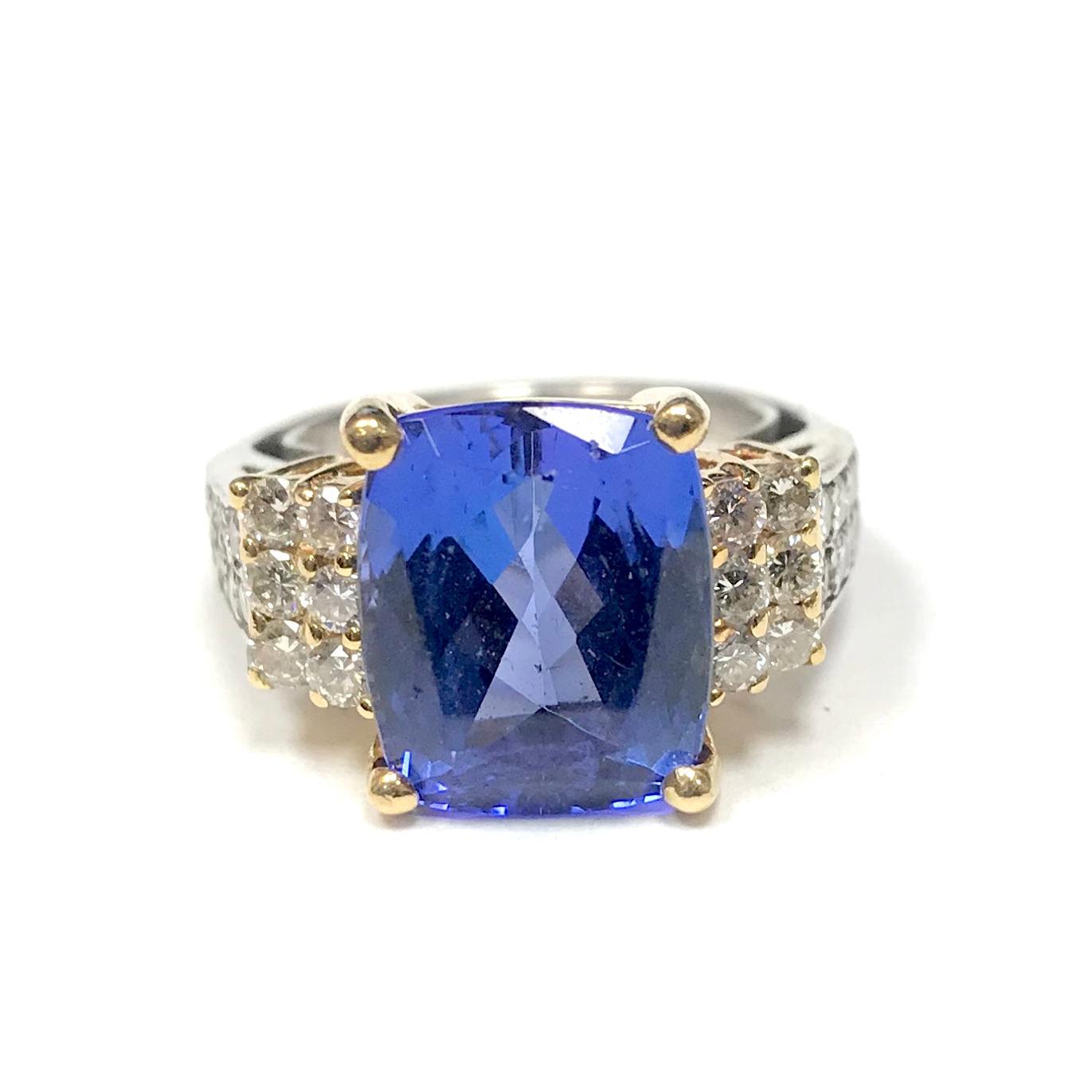 Tanzanite & Diamond Ring-Ring-Antique, Estate & Consignment-I don' know or see my size-hurdles-jewelry-boulder-colorado