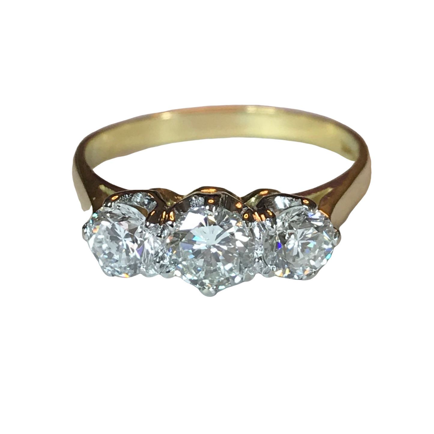 Three Stone Diamond Ring-Ring-Antique, Estate & Consignment-I don' know or see my size-hurdles-jewelry-boulder-colorado