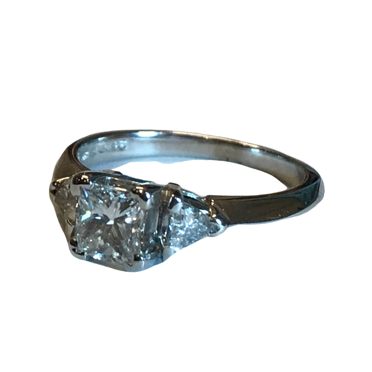 Three Stone Princess Cut Diamond Engagement Ring-Engagement Ring-Antique, Estate & Consignment-I don' know or see my size-hurdles-jewelry-boulder-colorado