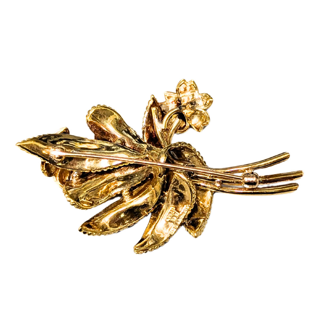 Tiffany & Co. Gold & Diamond Brooch-Brooch-Antique, Estate & Consignment-hurdles-jewelry-boulder-colorado
