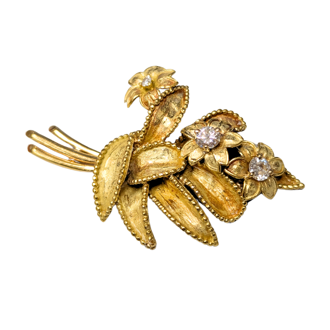 Tiffany & Co. Gold & Diamond Brooch-Brooch-Antique, Estate & Consignment-hurdles-jewelry-boulder-colorado