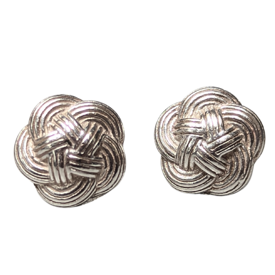 Tiffany & Co. Stamped Braided Stud Earrings-Earrings-Antique, Estate & Consignment-hurdles-jewelry-boulder-colorado