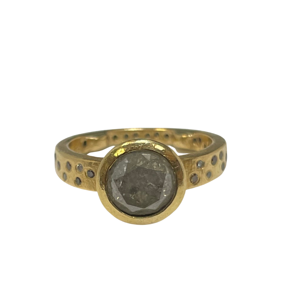 Todd Reed Salt & Pepper Diamond Engagement Ring-Engagement Ring-Antique, Estate & Consignment-I don' know or see my size-hurdles-jewelry-boulder-colorado