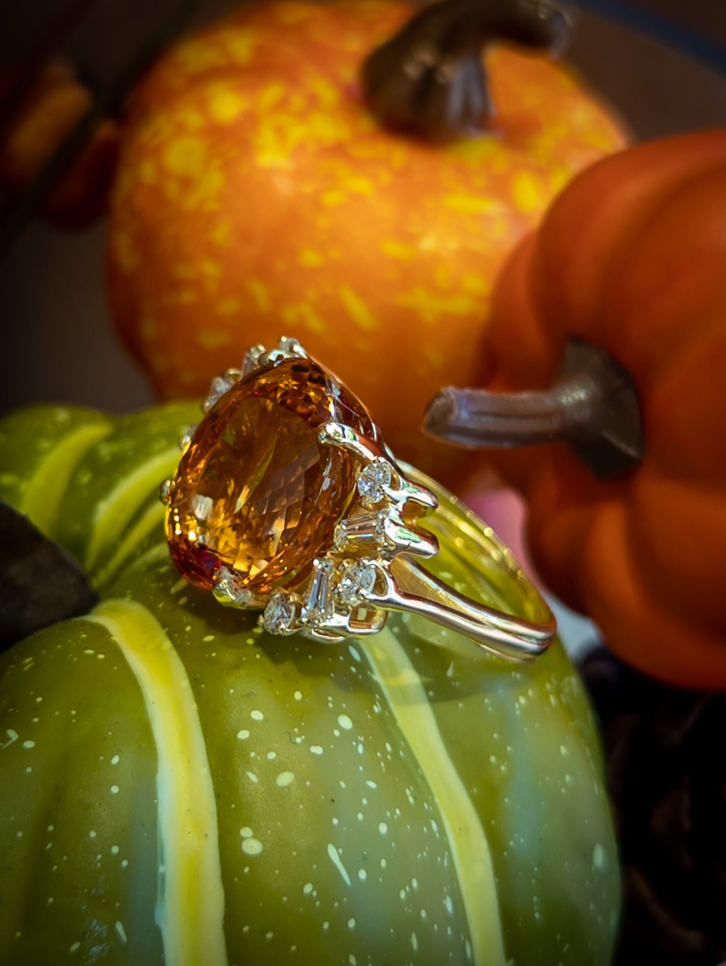 Topaz & Diamond Ring-Ring-Antique, Estate & Consignment-I don' know or see my size-hurdles-jewelry-boulder-colorado