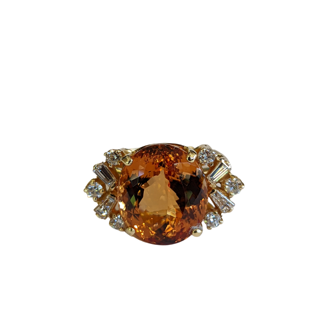 Topaz & Diamond Ring-Ring-Antique, Estate & Consignment-I don' know or see my size-hurdles-jewelry-boulder-colorado