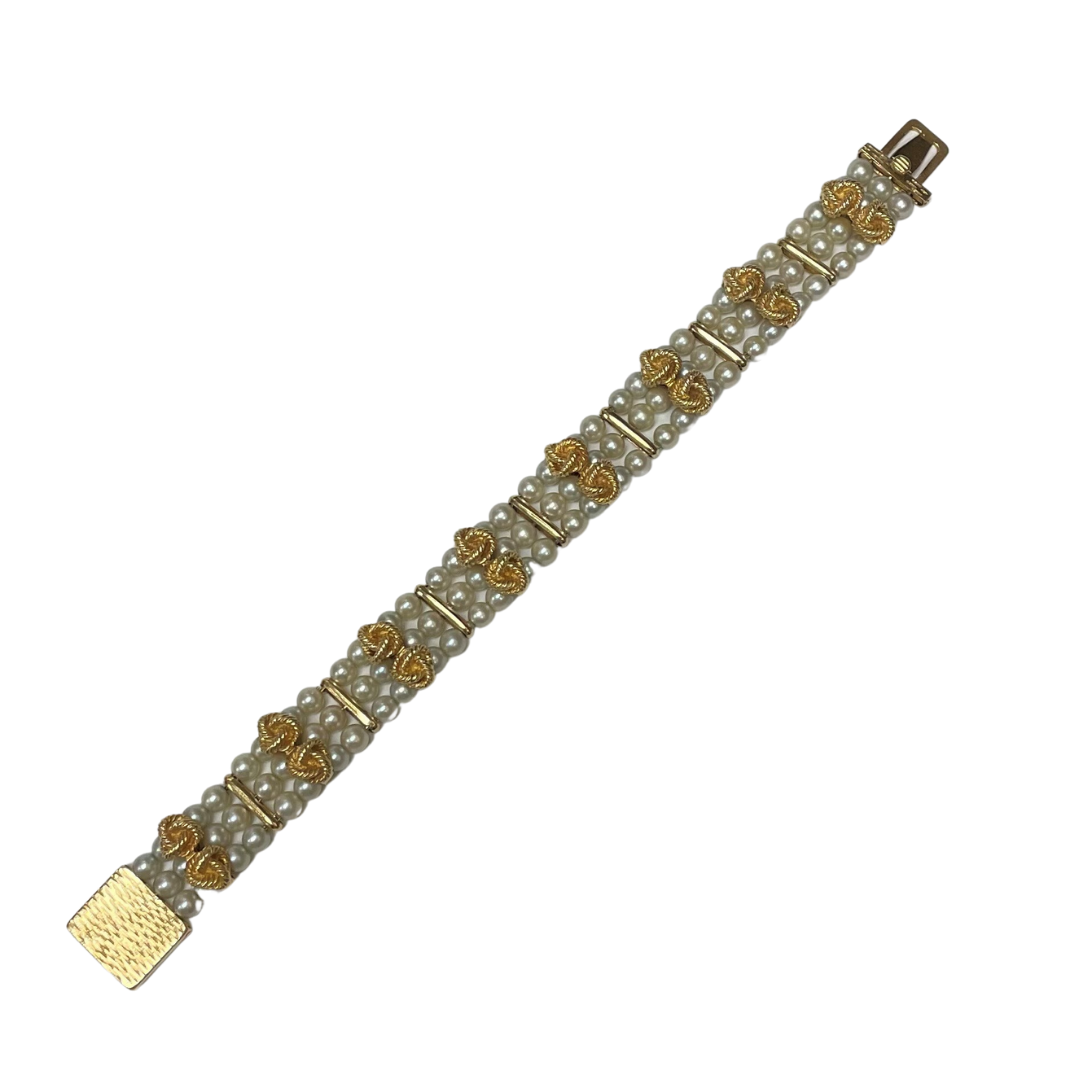 Triple Strand Pearl Bracelet-Bracelet-Antique, Estate & Consignment-hurdles-jewelry-boulder-colorado