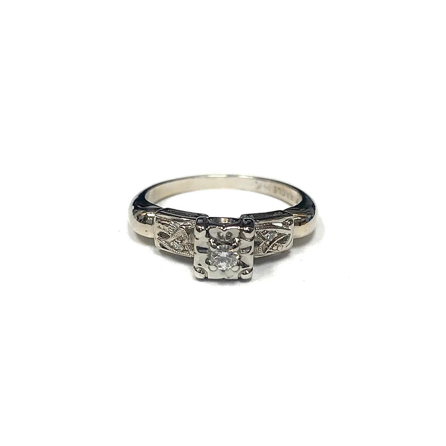 Vintage Illusion Set Diamond Ring-Engagement Ring-Antique, Estate & Consignment-I don' know or see my size-hurdles-jewelry-boulder-colorado