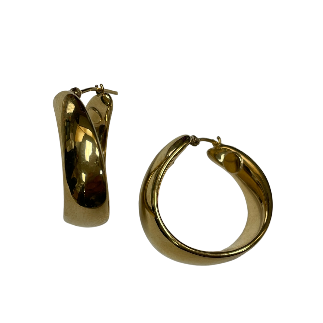 Wide Hoop Earrings-Earrings-Antique, Estate & Consignment-hurdles-jewelry-boulder-colorado
