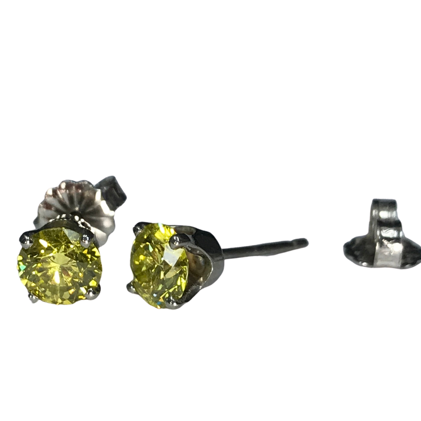 Yellow Diamond Stud Earrings-Diamond Stud-Antique, Estate & Consignment-hurdles-jewelry-boulder-colorado