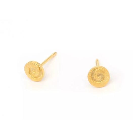 Korini Gold Plated Swirl Earrings-Earrings-Bernd Wolf-hurdles-jewelry-boulder-colorado