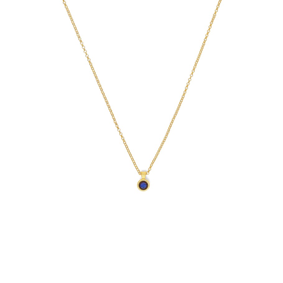 Lapis Bead Necklace-Necklace-Bernd Wolf-hurdles-jewelry-boulder-colorado