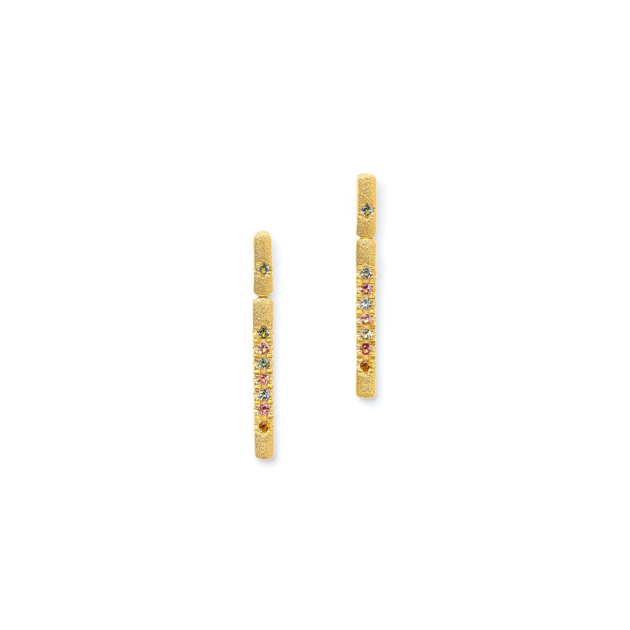 Linea Tourmaline Earrings-Earrings-Bernd Wolf-hurdles-jewelry-boulder-colorado