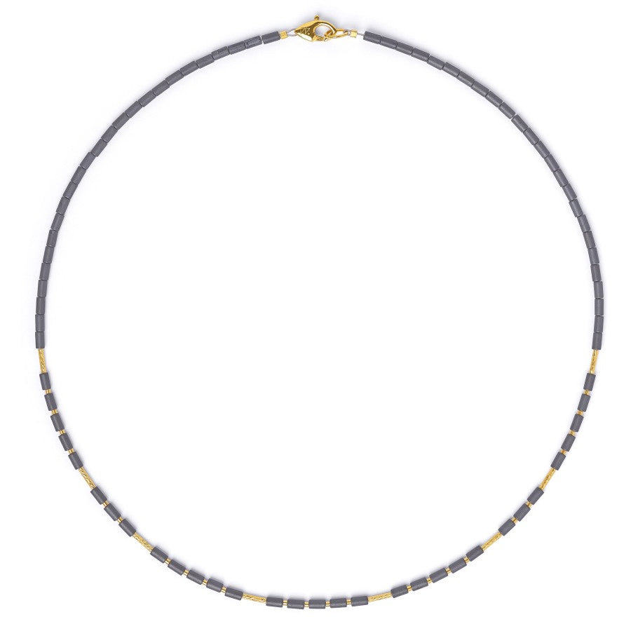 Tabaci Hematite Necklace-Necklace-Bernd Wolf-hurdles-jewelry-boulder-colorado