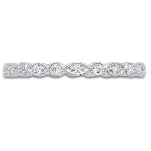 Alternating Marquise & Round Milgrain Band-Band-Beverley K-I don' know or see my size-hurdles-jewelry-boulder-colorado