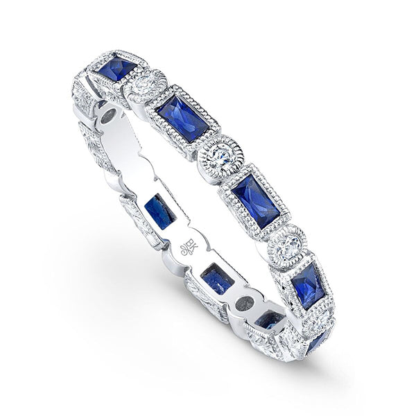 Diamond & Sapphire Eternity Band-Band-Beverley K-I don' know or see my size-hurdles-jewelry-boulder-colorado