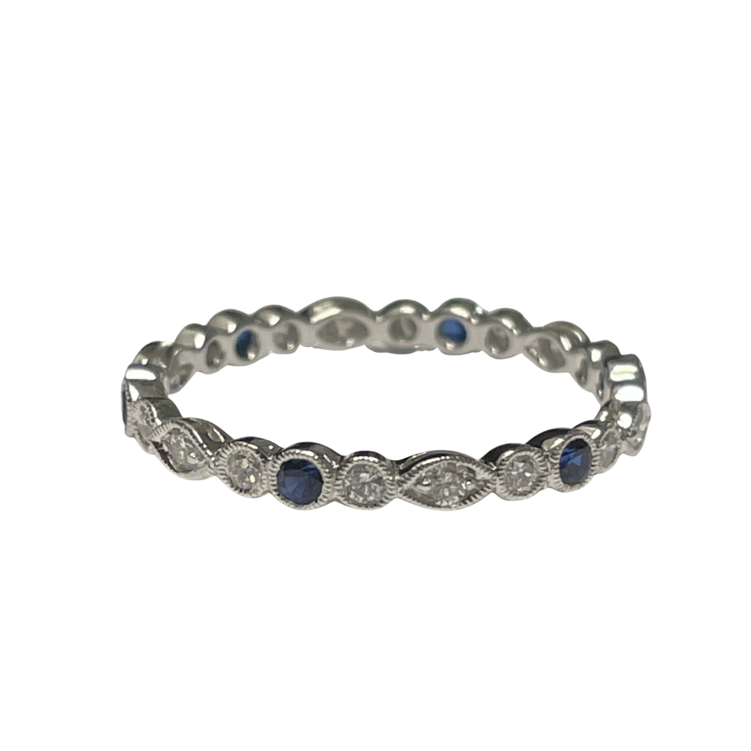 Diamond & Sapphire Stackable Band-Band-Beverley K-I don' know or see my size-hurdles-jewelry-boulder-colorado