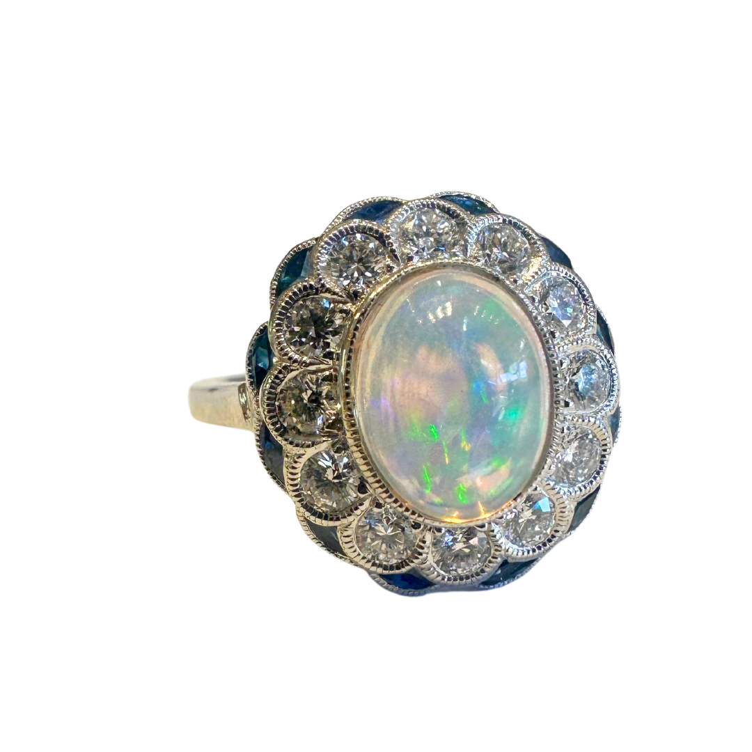 Opal, Sapphite & Diamond Ring-Ring-Beverley K-I don' know or see my size-hurdles-jewelry-boulder-colorado