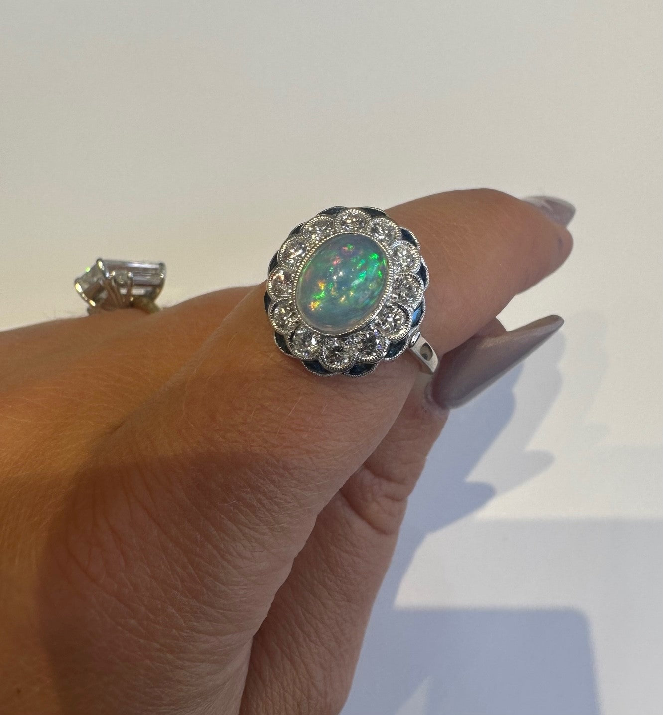 Opal, Sapphite & Diamond Ring-Ring-Beverley K-I don' know or see my size-hurdles-jewelry-boulder-colorado