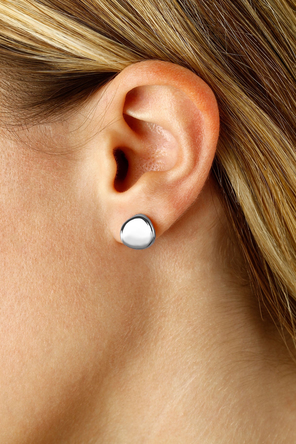 10mm Dapped Disc Studs-Earrings-Carla Nancy B-hurdles-jewelry-boulder-colorado