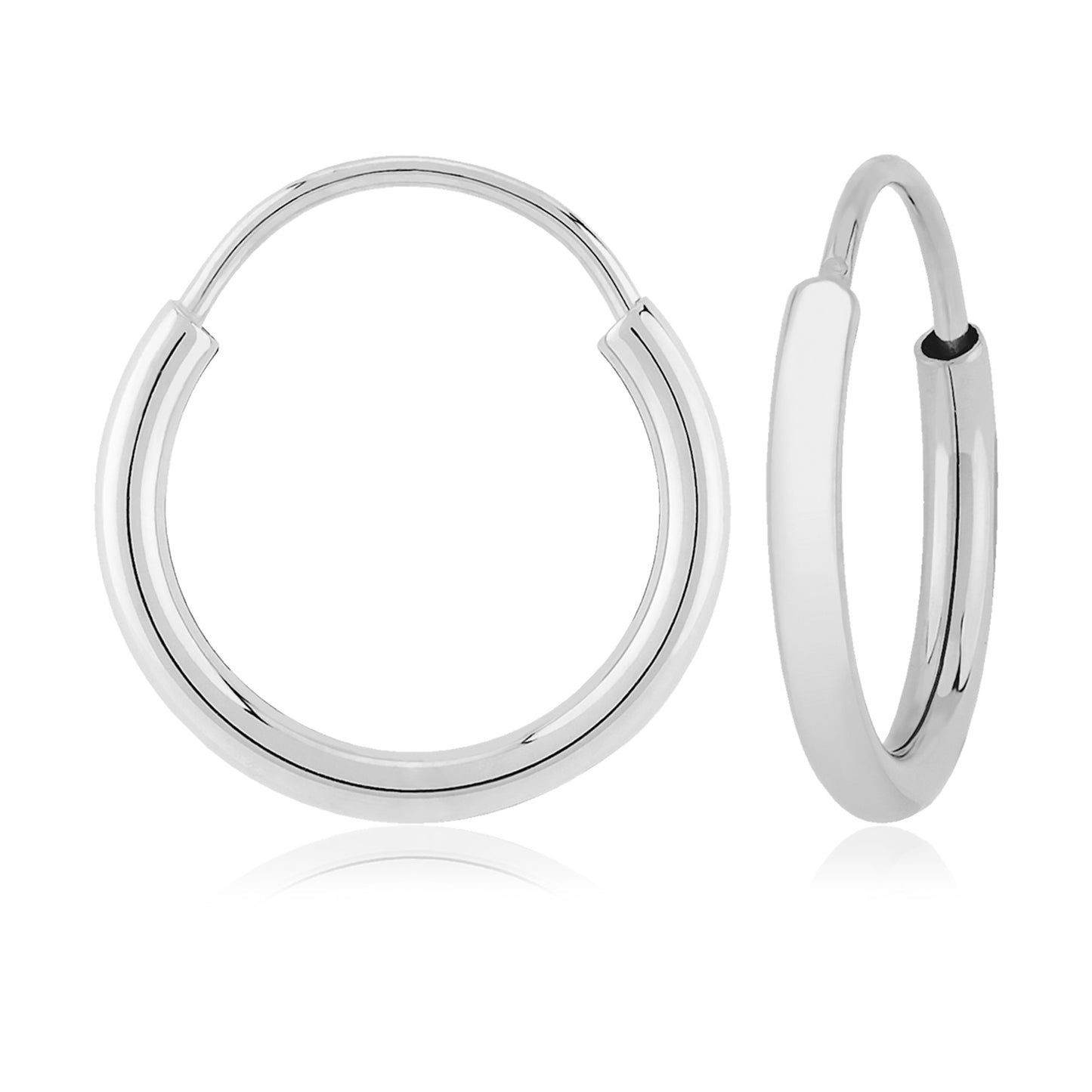 1.5 x 12mm Endless Hoop Earrings-Earrings-Carla Nancy B-14K Yellow Gold-hurdles-jewelry-boulder-colorado