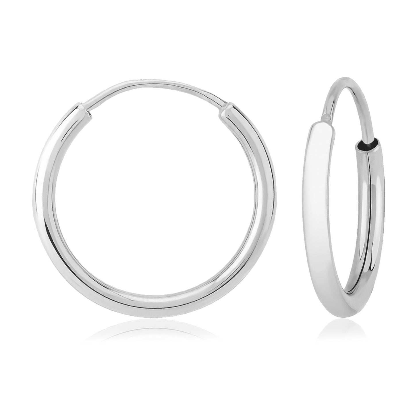 1.5 x 15mm Endless Hoop Earrings-Earrings-Carla Nancy B-14K Yellow Gold-hurdles-jewelry-boulder-colorado