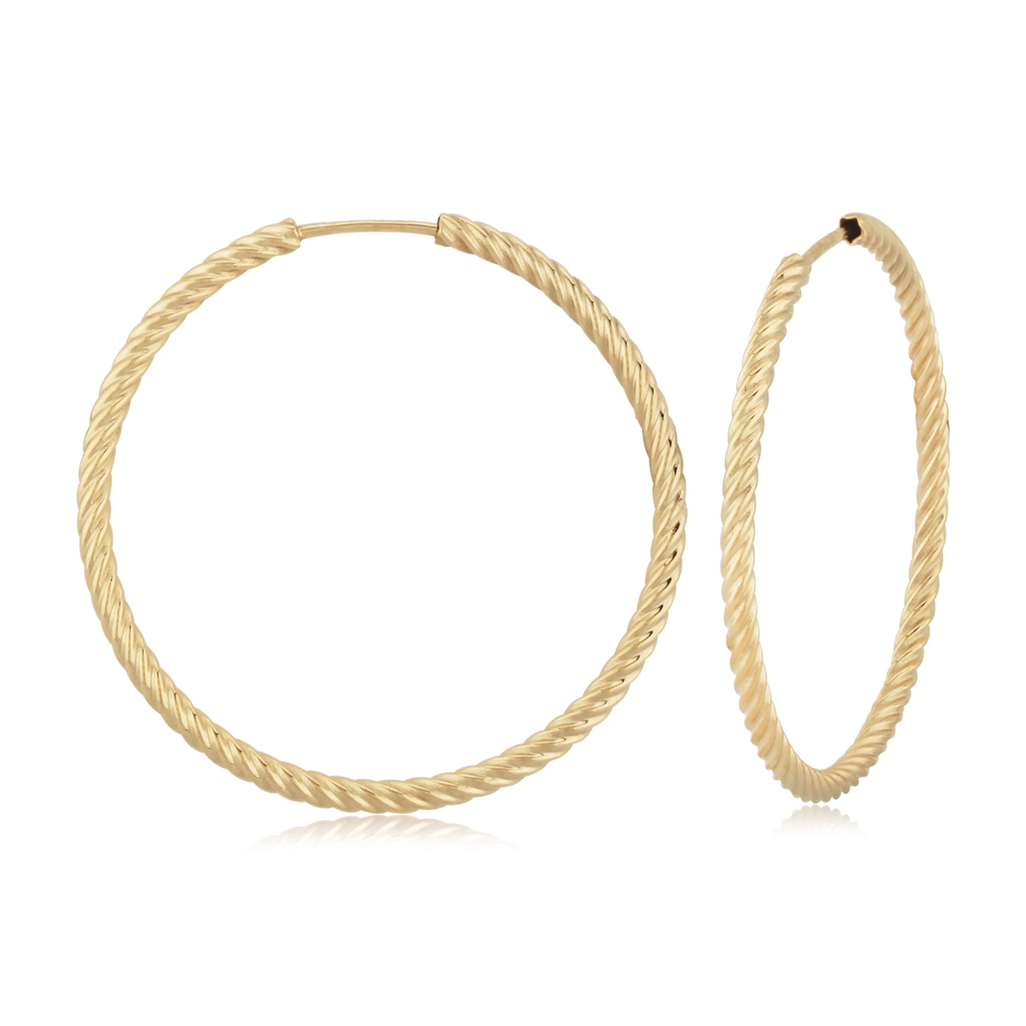 1.8 x 30mm Endless Hoop Twist Earrings-Earrings-Carla Nancy B-hurdles-jewelry-boulder-colorado