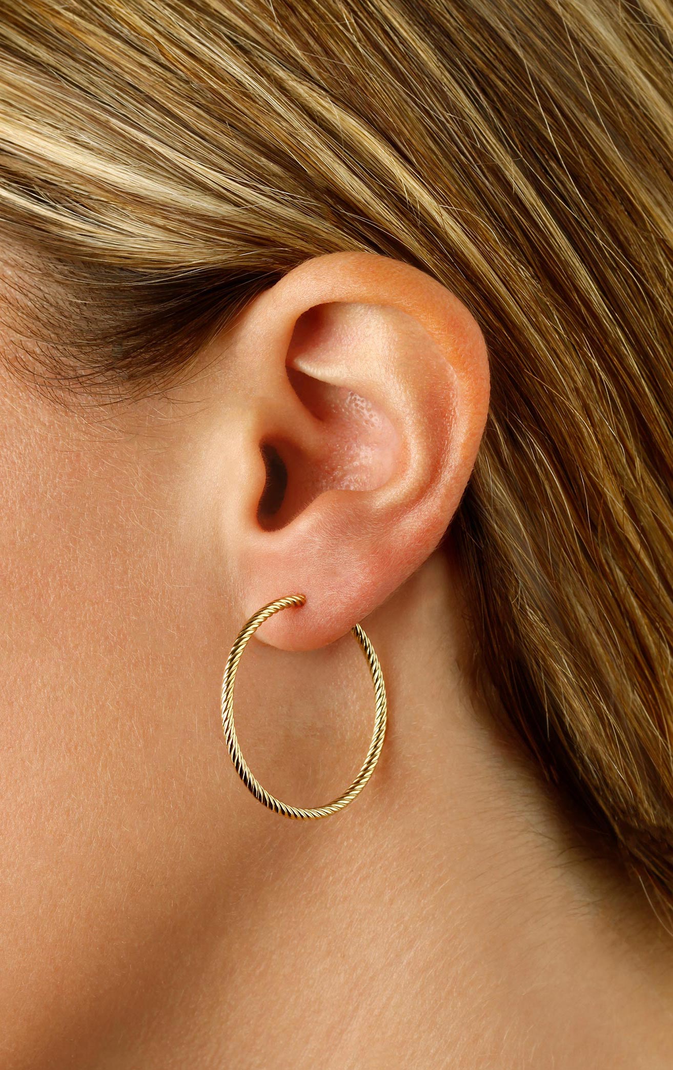 1.8 x 30mm Endless Hoop Twist Earrings-Earrings-Carla Nancy B-hurdles-jewelry-boulder-colorado