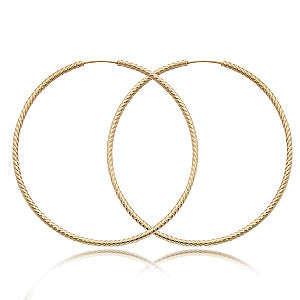 1.8 x 50mm Twisted Hoop Earrings-Earrings-Carla Nancy B-hurdles-jewelry-boulder-colorado