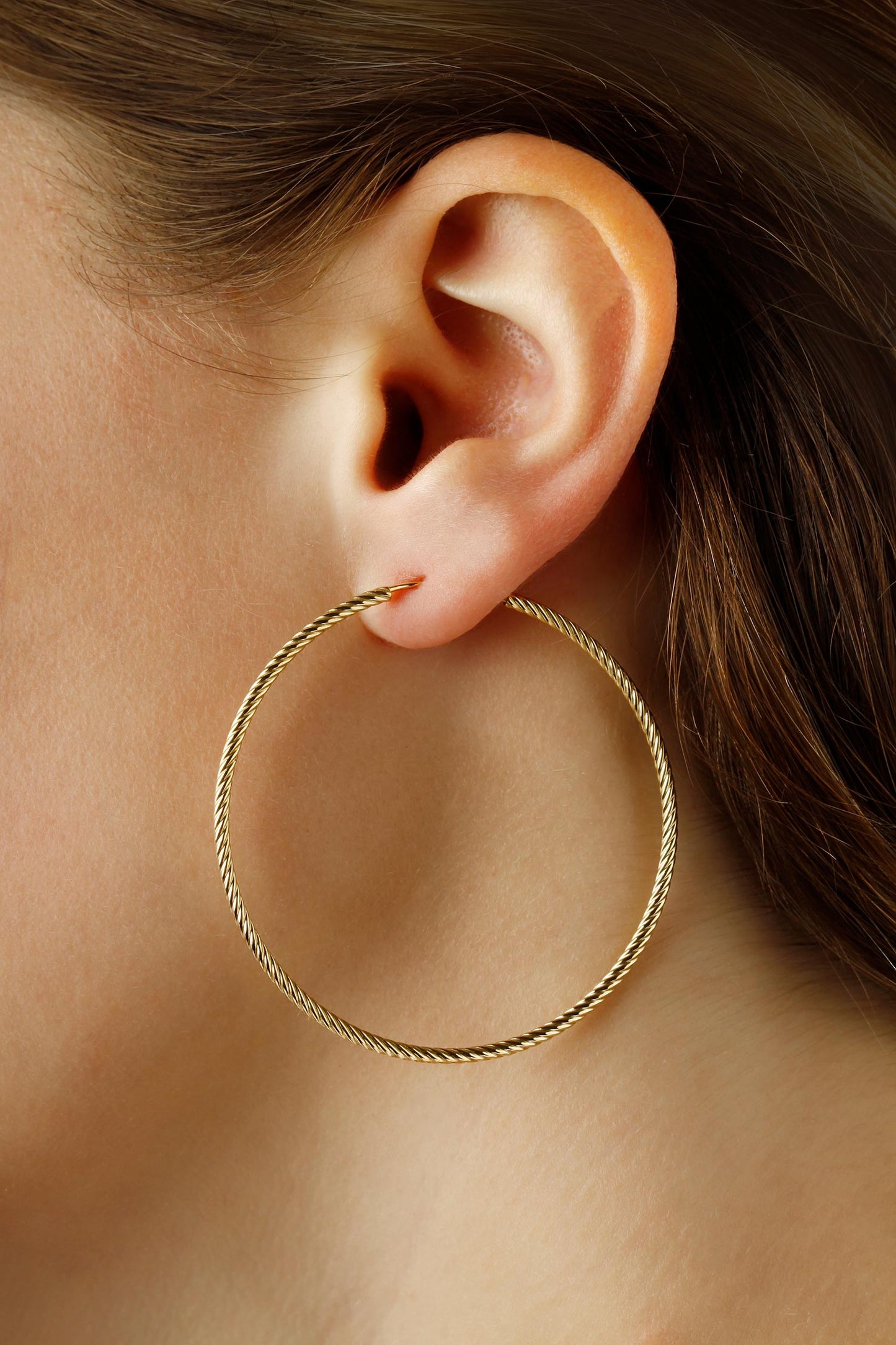 1.8 x 50mm Twisted Hoop Earrings-Earrings-Carla Nancy B-hurdles-jewelry-boulder-colorado