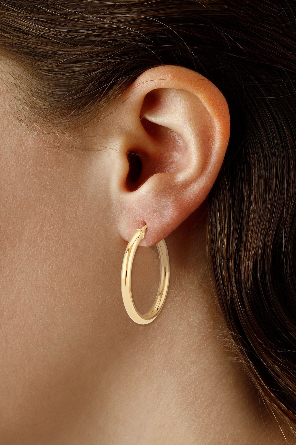 3 x 30mm Gold Hoop Earrings-Earrings-Carla Nancy B-14K White Gold-hurdles-jewelry-boulder-colorado