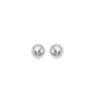 5mm Ball Stud Earrings-Earrings-Carla Nancy B-14K White Gold-hurdles-jewelry-boulder-colorado