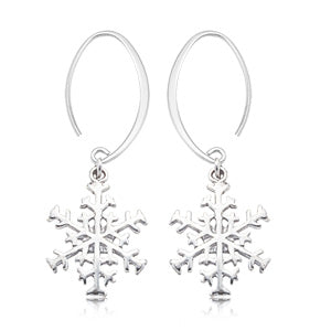 Sterling Silver Snowflake Earrings-Earrings-Carla Nancy B-hurdles-jewelry-boulder-colorado