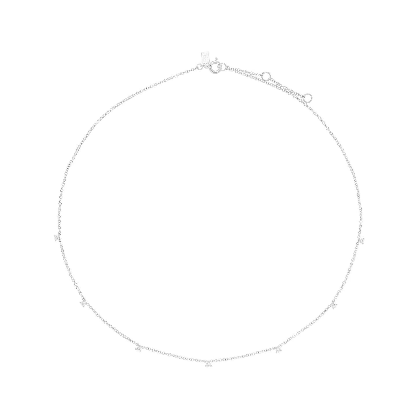 7 Prong Set Diamond Necklace-Necklace-EF Collection-14K Yellow Gold-hurdles-jewelry-boulder-colorado